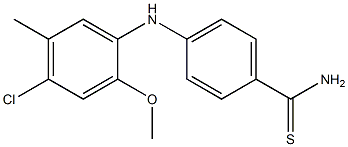 4-[(4-chloro-2-methoxy-5-methylphenyl)amino]benzene-1-carbothioamide Struktur