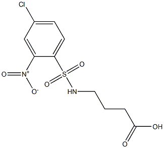 4-[(4-chloro-2-nitrobenzene)sulfonamido]butanoic acid Struktur