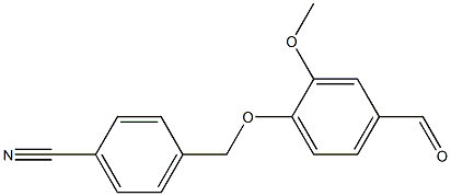 4-[(4-formyl-2-methoxyphenoxy)methyl]benzonitrile Struktur