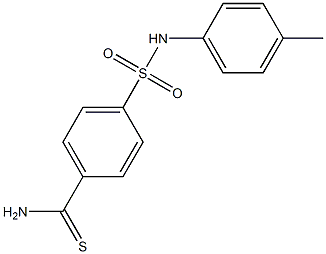 4-[(4-methylphenyl)sulfamoyl]benzene-1-carbothioamide Struktur