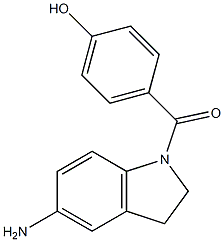 4-[(5-amino-2,3-dihydro-1H-indol-1-yl)carbonyl]phenol Struktur