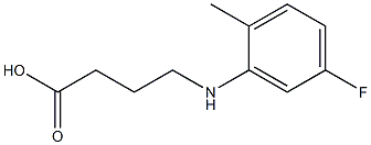 4-[(5-fluoro-2-methylphenyl)amino]butanoic acid Struktur