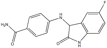 4-[(5-fluoro-2-oxo-2,3-dihydro-1H-indol-3-yl)amino]benzamide Struktur