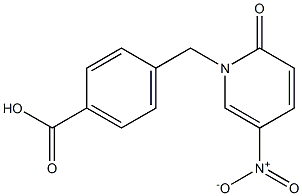 4-[(5-nitro-2-oxo-1,2-dihydropyridin-1-yl)methyl]benzoic acid Struktur