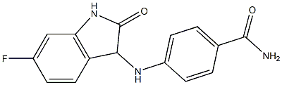 4-[(6-fluoro-2-oxo-2,3-dihydro-1H-indol-3-yl)amino]benzamide Struktur