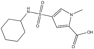 4-[(cyclohexylamino)sulfonyl]-1-methyl-1H-pyrrole-2-carboxylic acid Struktur