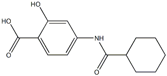 4-[(cyclohexylcarbonyl)amino]-2-hydroxybenzoic acid Struktur