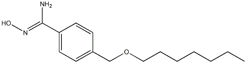 4-[(heptyloxy)methyl]-N'-hydroxybenzene-1-carboximidamide Struktur