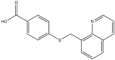 4-[(quinolin-8-ylmethyl)sulfanyl]benzoic acid Struktur