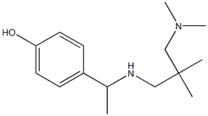 4-[1-({2-[(dimethylamino)methyl]-2-methylpropyl}amino)ethyl]phenol Struktur