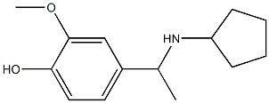 4-[1-(cyclopentylamino)ethyl]-2-methoxyphenol Struktur