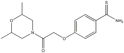 4-[2-(2,6-dimethylmorpholin-4-yl)-2-oxoethoxy]benzene-1-carbothioamide Struktur