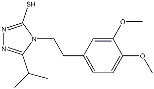 4-[2-(3,4-dimethoxyphenyl)ethyl]-5-(propan-2-yl)-4H-1,2,4-triazole-3-thiol Struktur