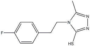 4-[2-(4-fluorophenyl)ethyl]-5-methyl-4H-1,2,4-triazole-3-thiol Struktur