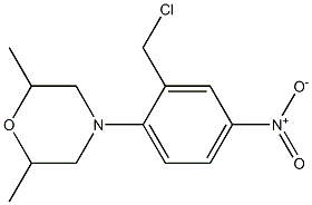 4-[2-(chloromethyl)-4-nitrophenyl]-2,6-dimethylmorpholine Struktur