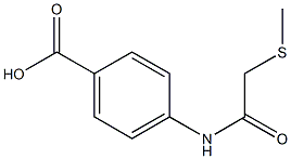 4-[2-(methylsulfanyl)acetamido]benzoic acid Struktur