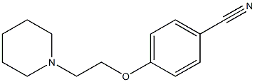 4-[2-(piperidin-1-yl)ethoxy]benzonitrile Struktur