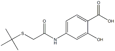 4-[2-(tert-butylsulfanyl)acetamido]-2-hydroxybenzoic acid Struktur