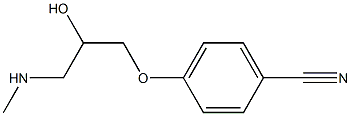 4-[2-hydroxy-3-(methylamino)propoxy]benzonitrile Struktur