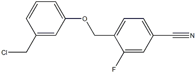 4-[3-(chloromethyl)phenoxymethyl]-3-fluorobenzonitrile Struktur