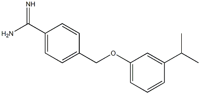 4-[3-(propan-2-yl)phenoxymethyl]benzene-1-carboximidamide Struktur