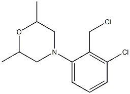 4-[3-chloro-2-(chloromethyl)phenyl]-2,6-dimethylmorpholine Struktur