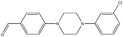 4-[4-(3-chlorophenyl)piperazin-1-yl]benzaldehyde Struktur