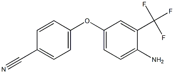 4-[4-amino-3-(trifluoromethyl)phenoxy]benzonitrile Struktur