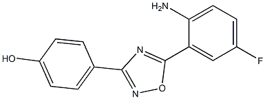 4-[5-(2-amino-5-fluorophenyl)-1,2,4-oxadiazol-3-yl]phenol Struktur