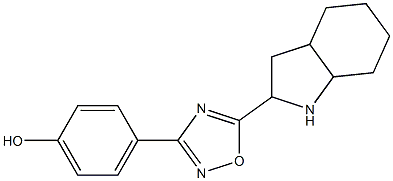 4-[5-(octahydro-1H-indol-2-yl)-1,2,4-oxadiazol-3-yl]phenol Struktur