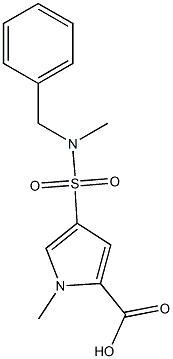 4-[benzyl(methyl)sulfamoyl]-1-methyl-1H-pyrrole-2-carboxylic acid Struktur