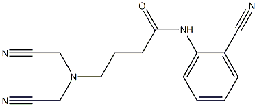 4-[bis(cyanomethyl)amino]-N-(2-cyanophenyl)butanamide Struktur