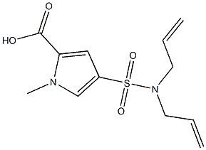 4-[bis(prop-2-en-1-yl)sulfamoyl]-1-methyl-1H-pyrrole-2-carboxylic acid Struktur