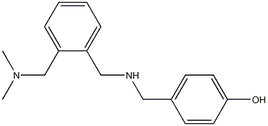 4-{[({2-[(dimethylamino)methyl]phenyl}methyl)amino]methyl}phenol Struktur