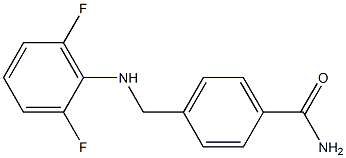 4-{[(2,6-difluorophenyl)amino]methyl}benzamide Struktur