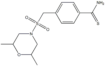 4-{[(2,6-dimethylmorpholine-4-)sulfonyl]methyl}benzene-1-carbothioamide Struktur