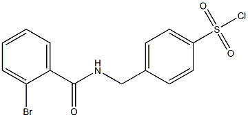 4-{[(2-bromophenyl)formamido]methyl}benzene-1-sulfonyl chloride Struktur