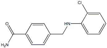 4-{[(2-chlorophenyl)amino]methyl}benzamide Struktur