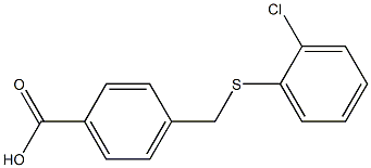 4-{[(2-chlorophenyl)sulfanyl]methyl}benzoic acid Struktur