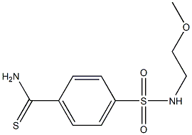 4-{[(2-methoxyethyl)amino]sulfonyl}benzenecarbothioamide Struktur