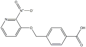 4-{[(2-nitropyridin-3-yl)oxy]methyl}benzoic acid Struktur