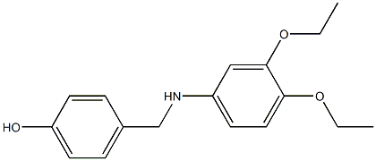 4-{[(3,4-diethoxyphenyl)amino]methyl}phenol Struktur