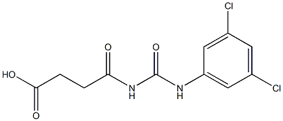 4-{[(3,5-dichlorophenyl)carbamoyl]amino}-4-oxobutanoic acid Struktur