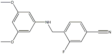 4-{[(3,5-dimethoxyphenyl)amino]methyl}-3-fluorobenzonitrile Struktur