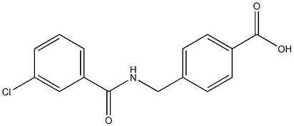 4-{[(3-chlorophenyl)formamido]methyl}benzoic acid Struktur