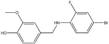 4-{[(4-bromo-2-fluorophenyl)amino]methyl}-2-methoxyphenol Struktur