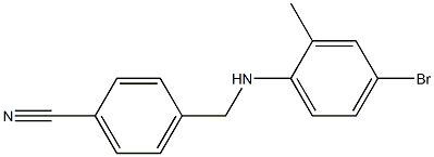 4-{[(4-bromo-2-methylphenyl)amino]methyl}benzonitrile Struktur