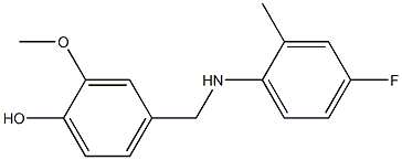 4-{[(4-fluoro-2-methylphenyl)amino]methyl}-2-methoxyphenol Struktur