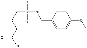 4-{[(4-methoxyphenyl)methyl]sulfamoyl}butanoic acid Struktur