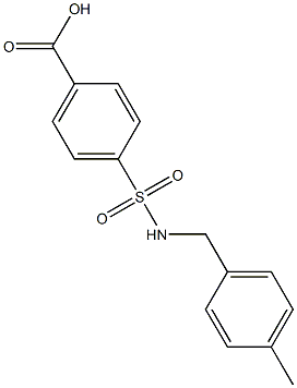 4-{[(4-methylphenyl)methyl]sulfamoyl}benzoic acid Struktur